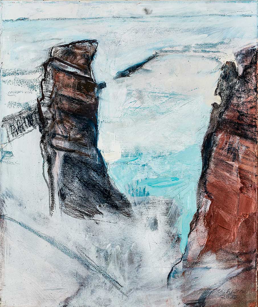 Helgoland 4 | Öl, Ölkreide auf Leinwand | 50 x 70 cm