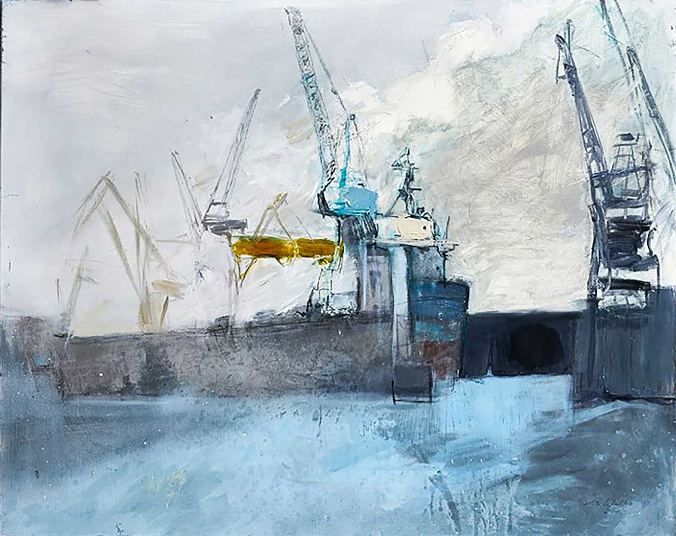 Im Dock 3 | Öl auf Leinwand | 100 x 80 cm