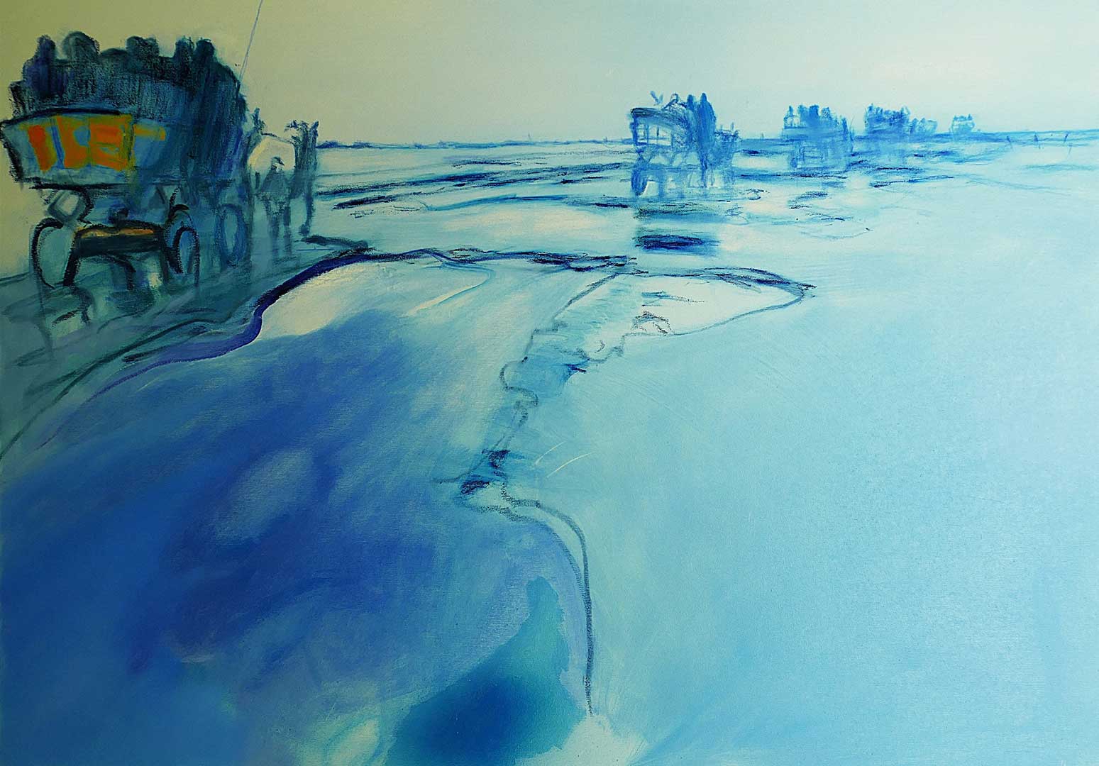 Die Fahrt ins Blaue | Öl auf Leinwand | 140 x 100 cm