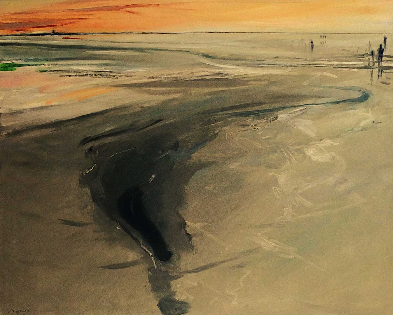 Am Abend im Watt | Öl auf Leinwand | 110 x 90 cm